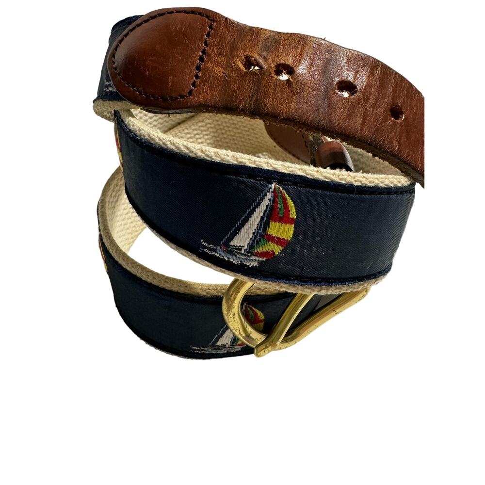 Leather Man LTD. Sailboat Belt Size 36